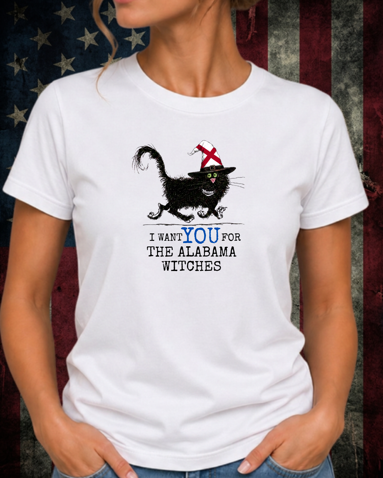 Alabama Witches Tee – Black Cat Comfort Colors Graphic Tee