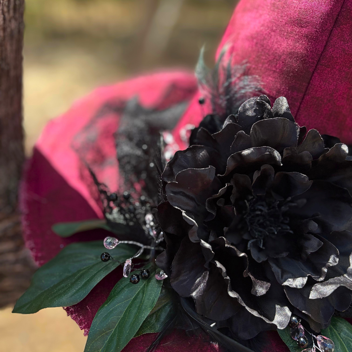 Elsie Rose | Burgundy Witch Hat – Moonspell Hollow™