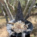 Ivory Dahlia | Woodland Light Witch Hat – Moonspell Hollow™