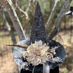 Ivory Dahlia | Woodland Light Witch Hat – Moonspell Hollow™