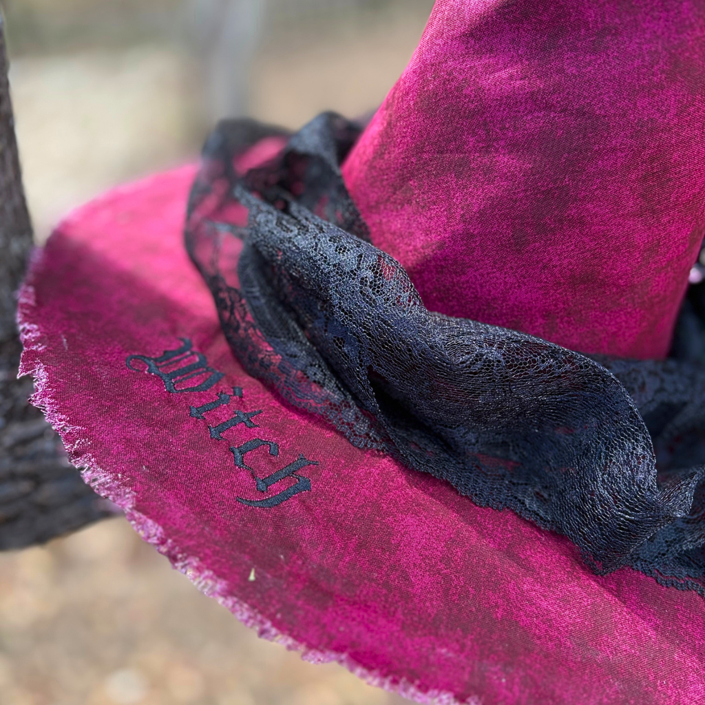 Elsie Rose | Burgundy Witch Hat – Moonspell Hollow™