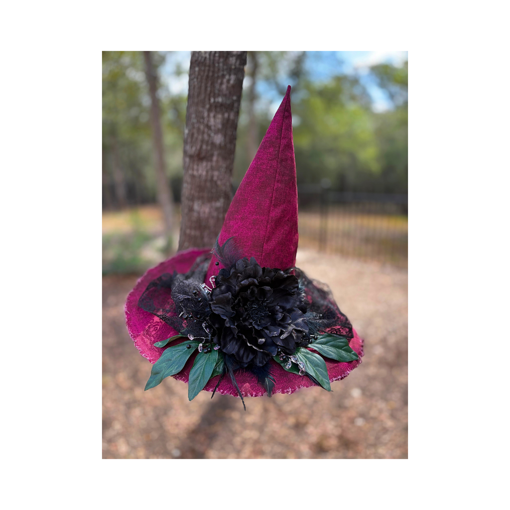 Elsie Rose | Burgundy Witch Hat – Moonspell Hollow™