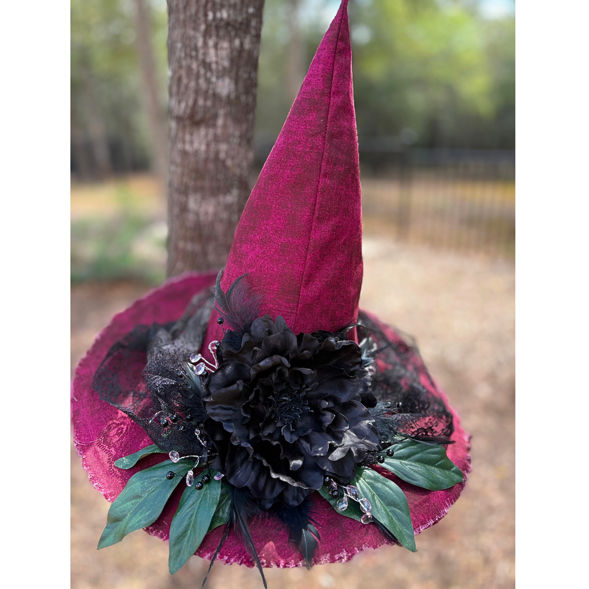 Elsie Rose | Burgundy Witch Hat – Moonspell Hollow™