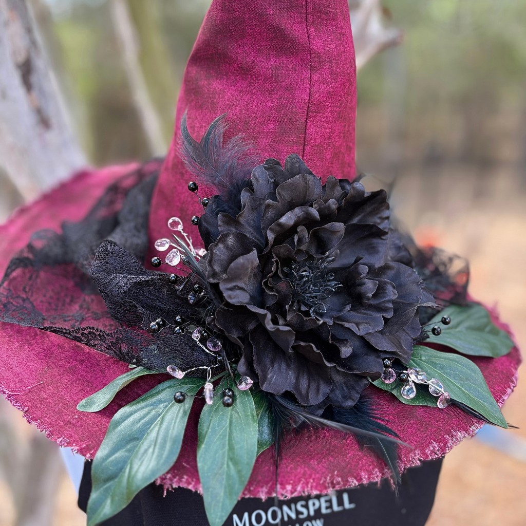 Elsie Rose | Burgundy Witch Hat – Moonspell Hollow™