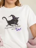 If You Want to Get Ahead, Get a Cat — Black Cat Graphic Tee