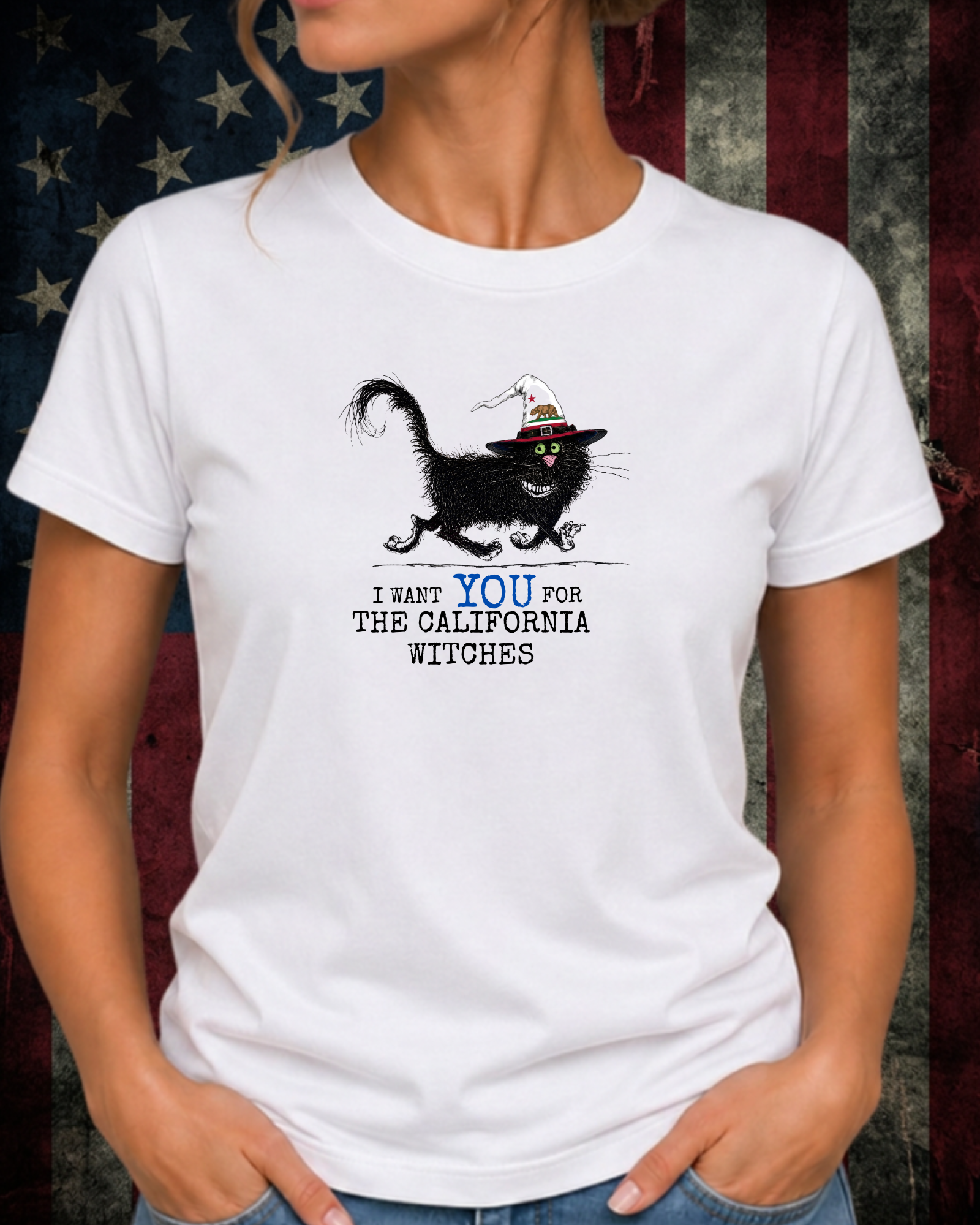 California Witches Tee – Comfort Colors Black Cat Graphic Tee | Moonspell Hollow™