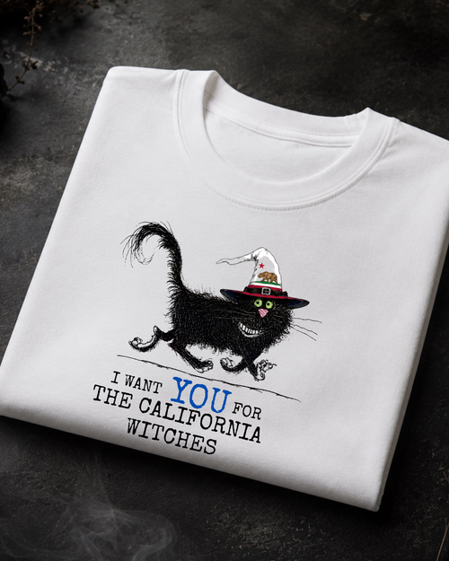 California Witches Tee – Comfort Colors Black Cat Graphic Tee | Moonspell Hollow™