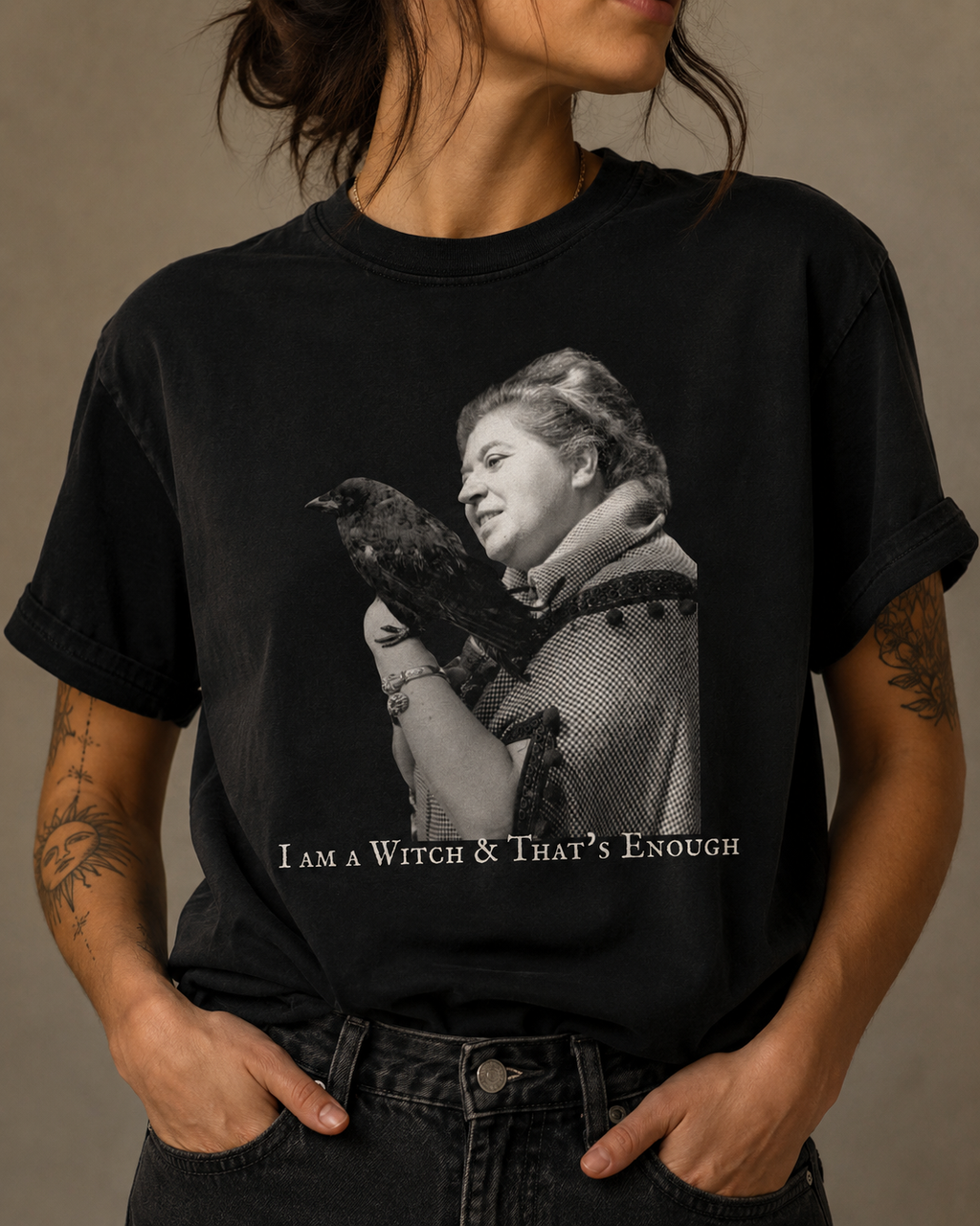 I Am a Witch & That's Enough Tee | Sybil Leek Quote, British Witch Shirt | Moonspell Hollow™