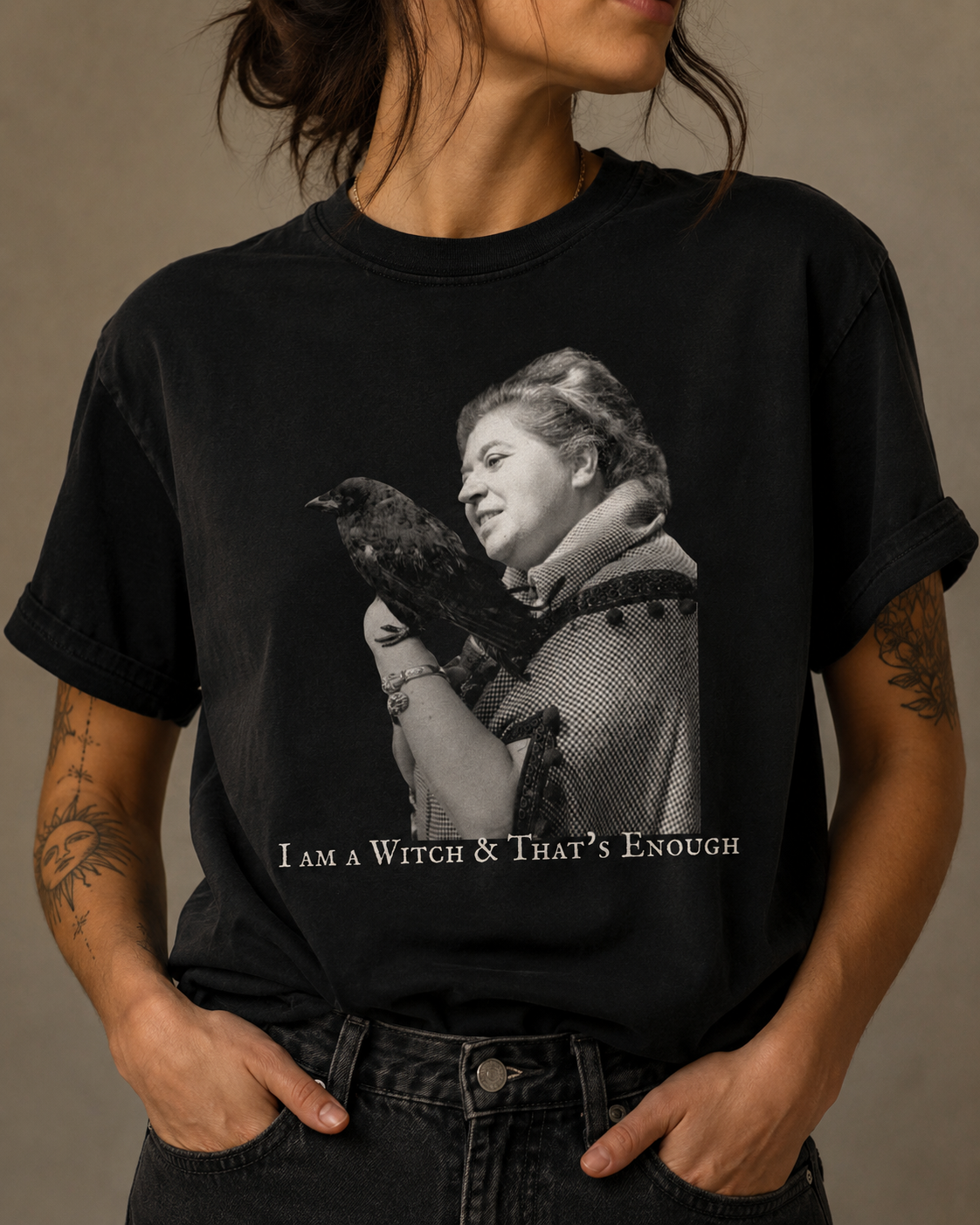 I Am a Witch & That's Enough Tee | Sybil Leek Quote, British Witch Shirt | Moonspell Hollow™