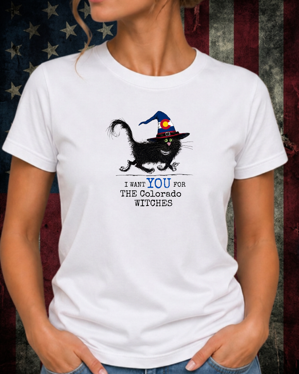 Colorado Witches Tee – Comfort Colors Black Cat Graphic Tee | Moonspell Hollow™