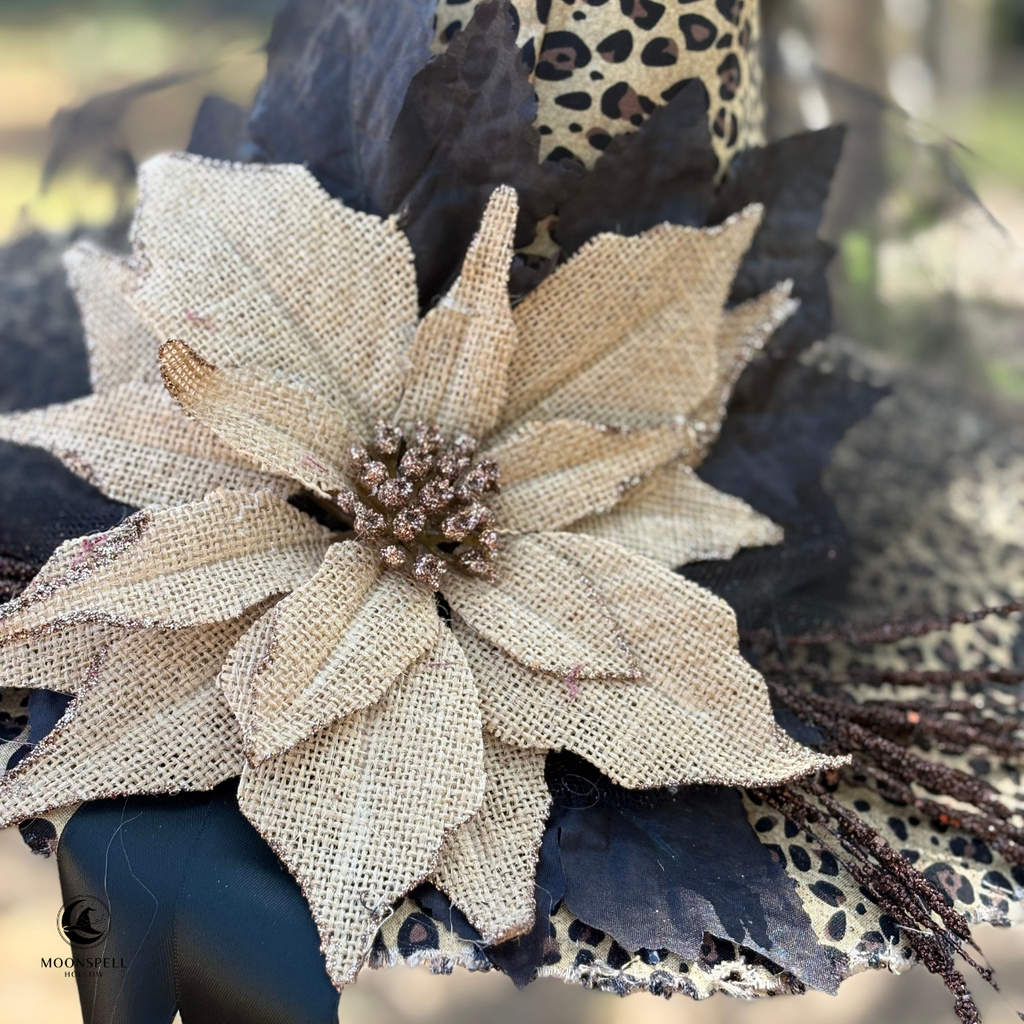 Lady Beatrice Wild | Leopard Print Witch Hat – Moonspell Hollow™