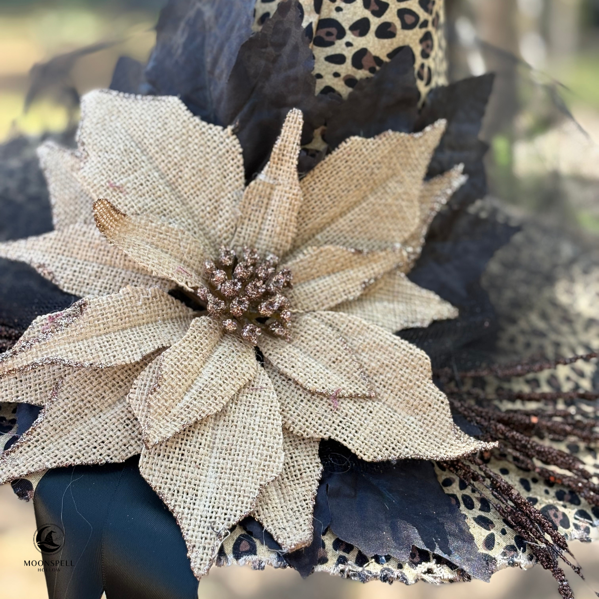 Lady Beatrice Wild | Leopard Print Witch Hat – Moonspell Hollow™