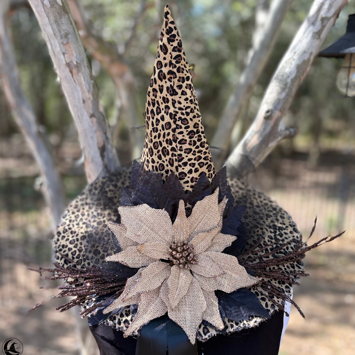 Lady Beatrice Wild | Leopard Print Witch Hat – Moonspell Hollow™