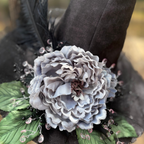 Lady Elspeth Grey | Black & Silver Witch Hat – Moonspell Hollow™