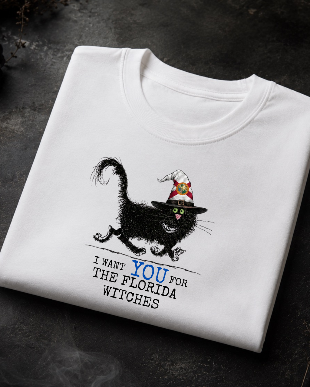 Florida Witches Tee – Comfort Colors Black Cat Graphic Tee | Moonspell Hollow™