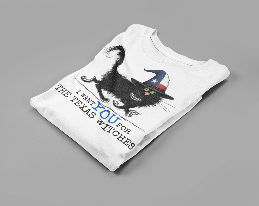 Texas Witches Tee – Comfort Colors Black Cat Graphic Tee | Moonspell Hollow™