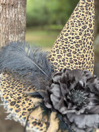 Sable Wildclaw Cheetah Witch Hat  | Untamed Gothic – Moonspell Hollow™