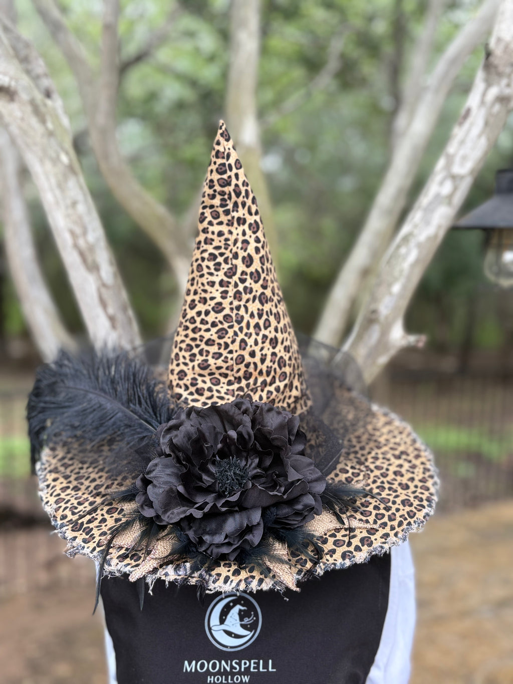 Sable Wildclaw Cheetah Witch Hat  | Untamed Gothic – Moonspell Hollow™