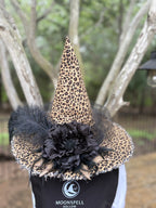 Sable Wildclaw Cheetah Witch Hat  | Untamed Gothic – Moonspell Hollow™