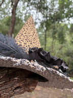 Sable Wildclaw Cheetah Witch Hat  | Untamed Gothic – Moonspell Hollow™