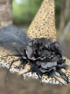 Sable Wildclaw Cheetah Witch Hat  | Untamed Gothic – Moonspell Hollow™