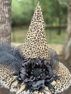Sable Wildclaw Cheetah Witch Hat  | Untamed Gothic – Moonspell Hollow™