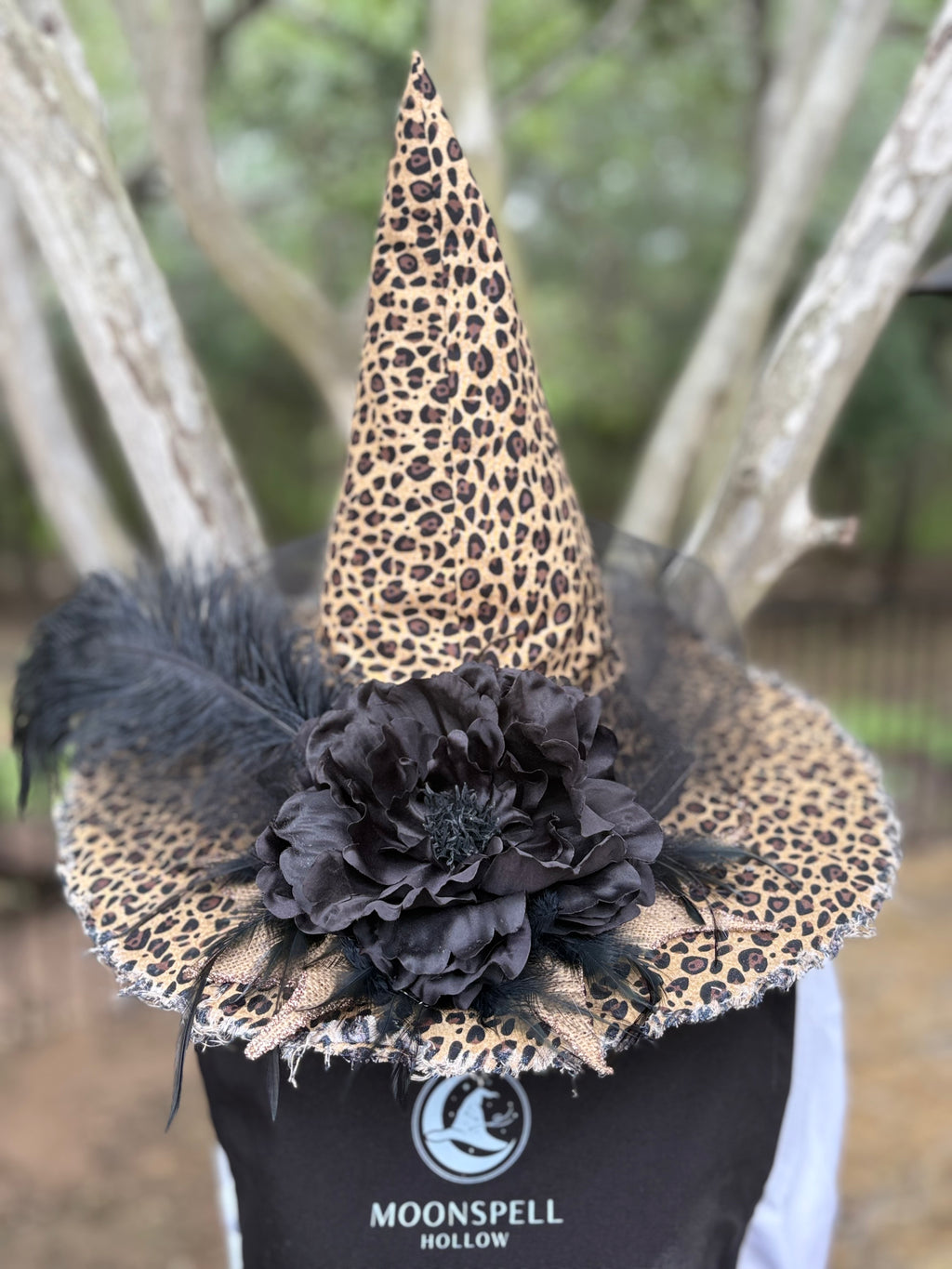 Sable Wildclaw Cheetah Witch Hat  | Untamed Gothic – Moonspell Hollow™