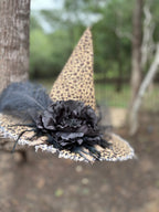 Sable Wildclaw Cheetah Witch Hat  | Untamed Gothic – Moonspell Hollow™