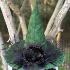 Agnes Shipton | Forest Green & Black Witch Hat – Moonspell Hollow™