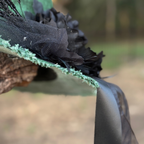 Agnes Shipton | Forest Green & Black Witch Hat – Moonspell Hollow™