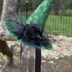 Agnes Shipton | Forest Green & Black Witch Hat – Moonspell Hollow™