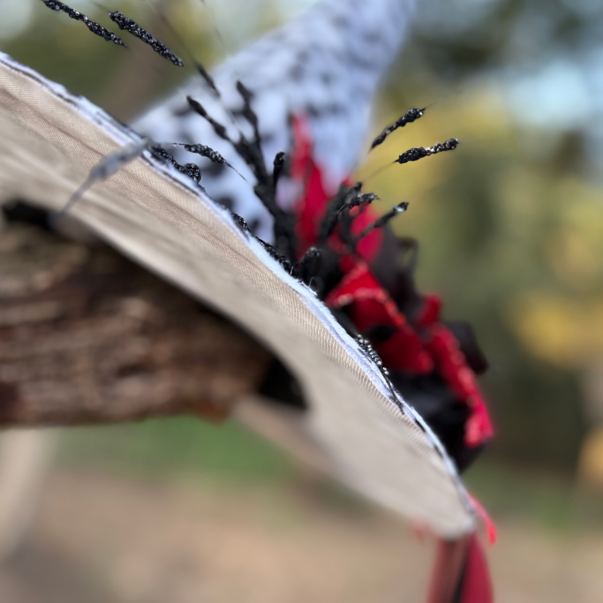 Crimson Bloom | Dalmatian Print Witch Hat – Moonspell Hollow™