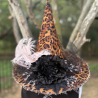 Gloria Wildclaw | Leopard & Black Witch Hat – Moonspell Hollow™