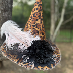 Gloria Wildclaw | Leopard & Black Witch Hat – Moonspell Hollow™