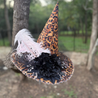 Gloria Wildclaw | Leopard & Black Witch Hat – Moonspell Hollow™