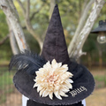 Petaline | Ivory Bloom Witch Hat – Moonspell Hollow™
