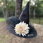 Petaline | Ivory Bloom Witch Hat – Moonspell Hollow™