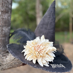 Petaline | Ivory Bloom Witch Hat – Moonspell Hollow™