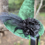 Sylvaine | Green & Black Woodland Witch Hat – Moonspell Hollow™