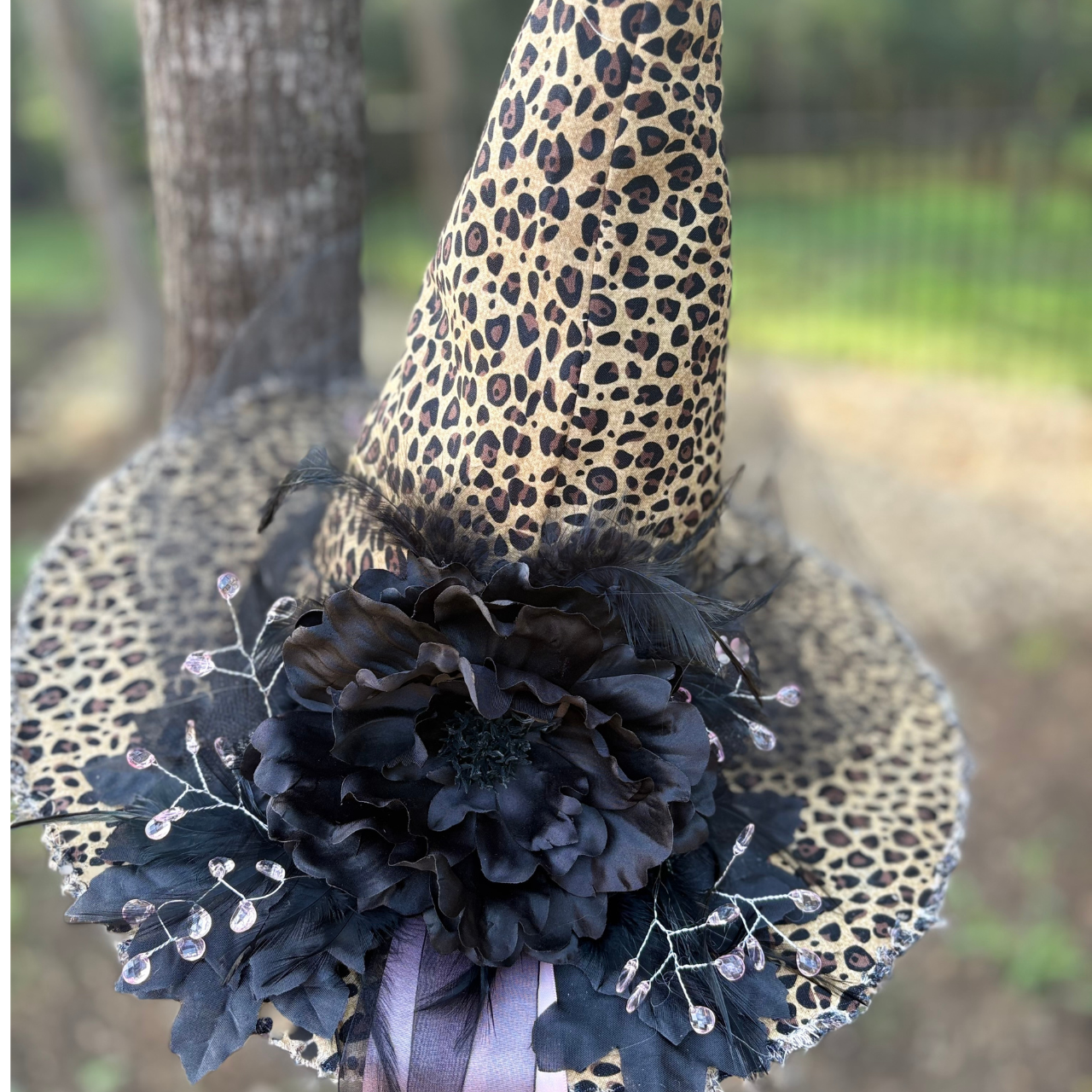 Tabitha Rose | Leopard Print Witch Hat – Moonspell Hollow™