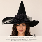Ash Dahlia | Monochrome Witch Hat – Moonspell Hollow™