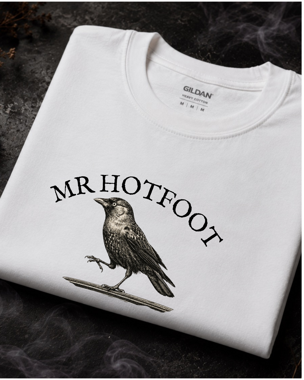 Mr. Hotfoot Tee | Sybil Leek's Jackdaw Witch Shirt  – Moonspell Hollow™