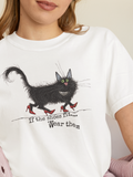 If the Shoes Fit, Wear Them — Black Cat Graphic Tee