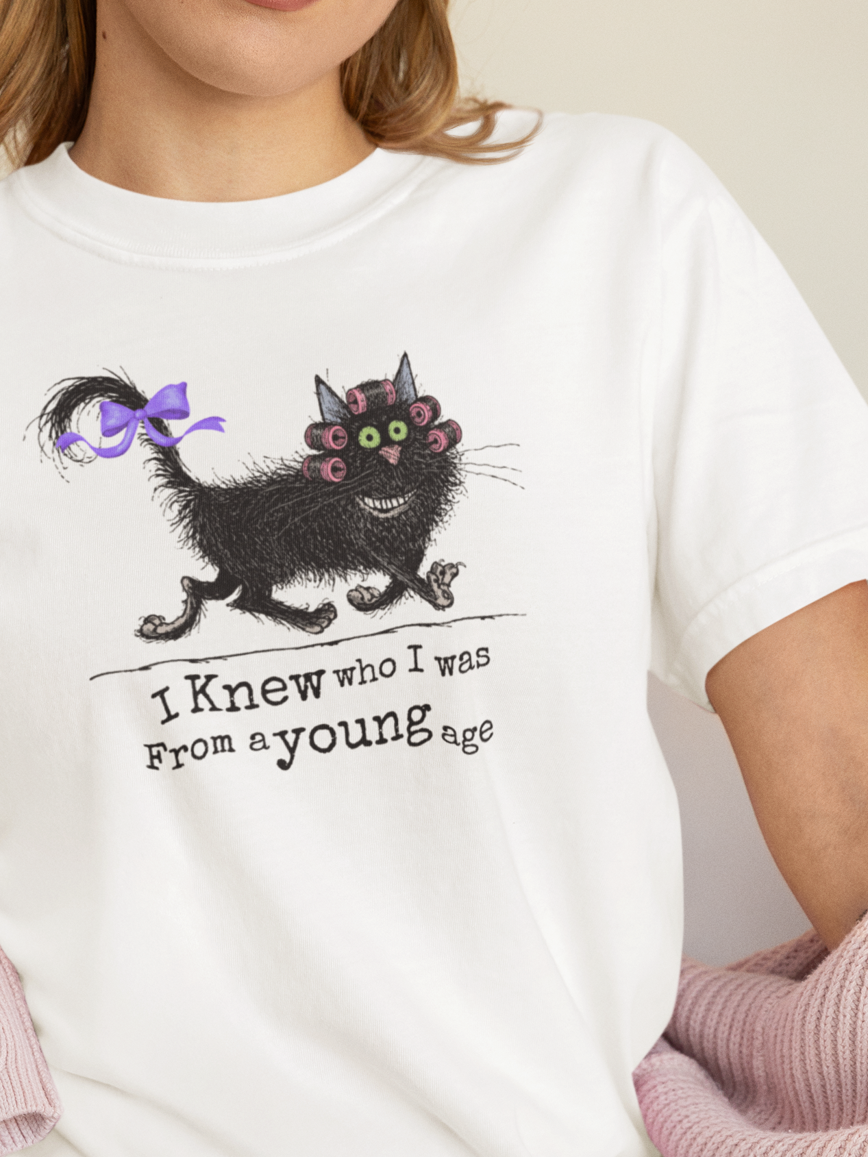 I Knew Who I Was From a Young Age — Black Cat Graphic Tee