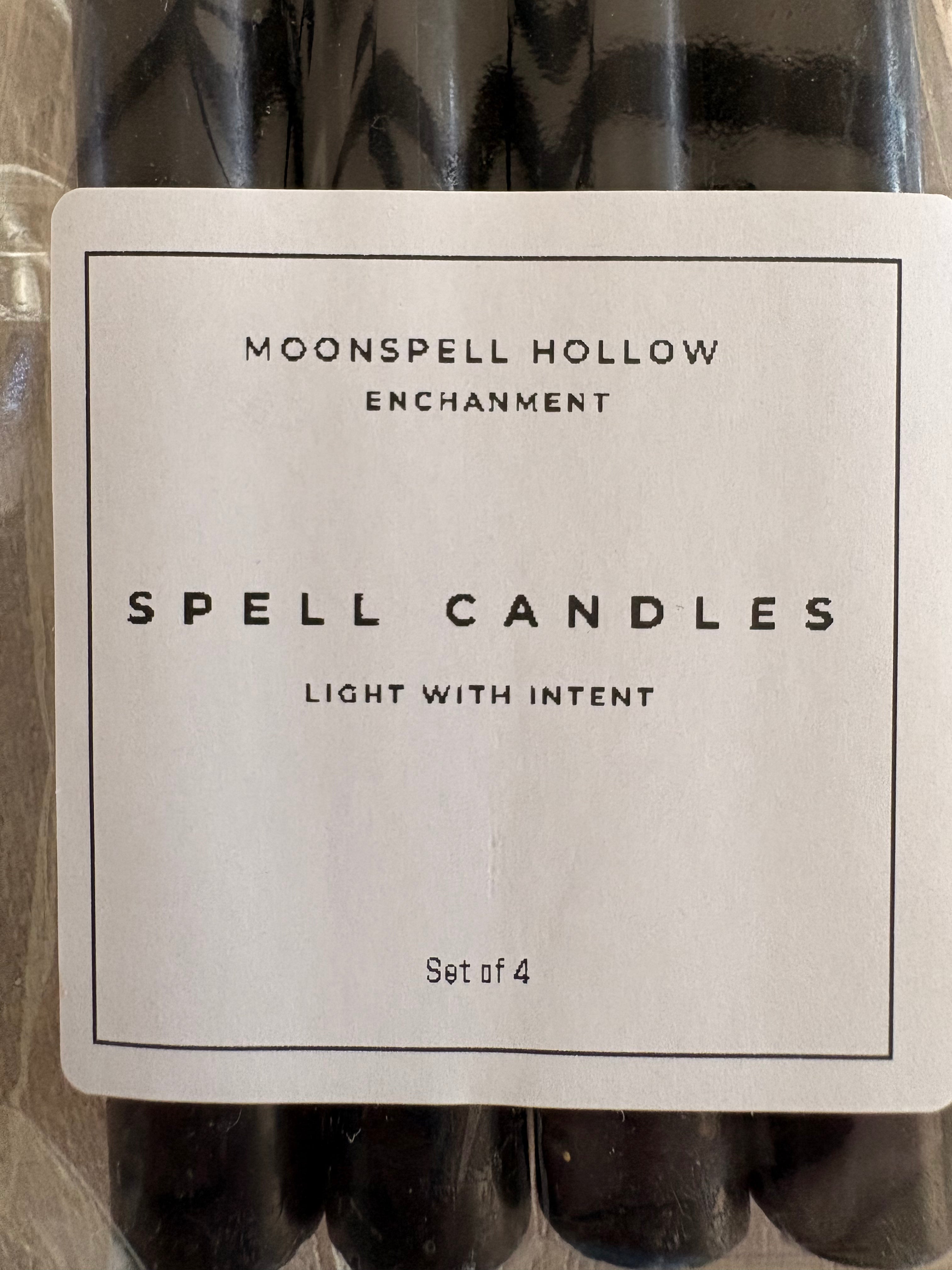 Candle Ritual Gift Set | Black Spell Candles, Ceramic Holders & Matches | Whimsigoth Accessory