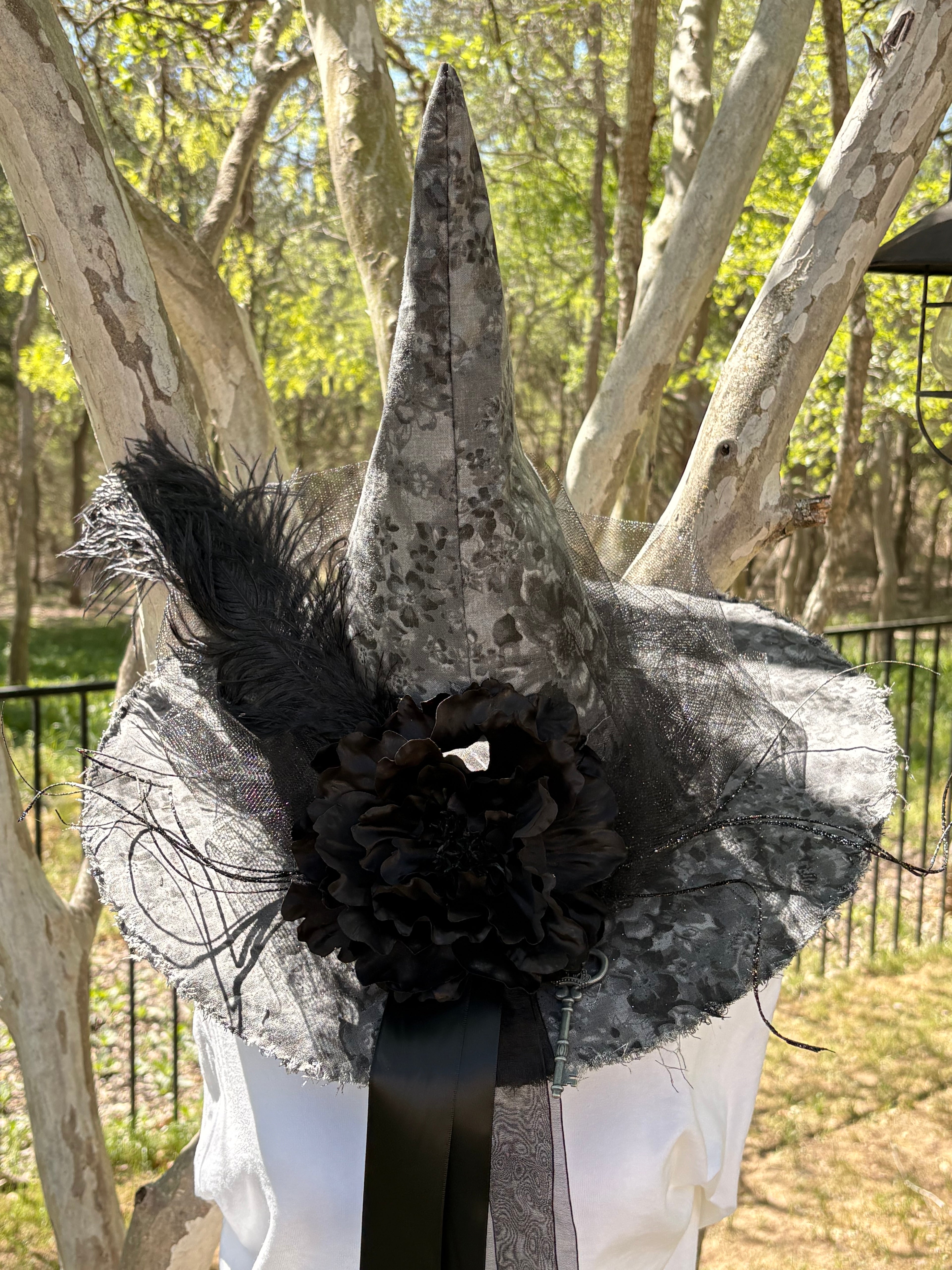 Veil of the Keyholder | Gothic Witch Hat – Moonspell Hollow™