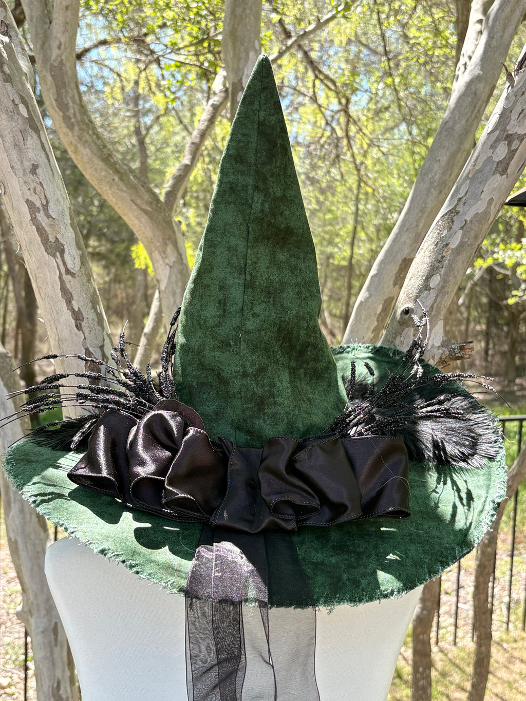 Rowan Nightgrove | Forest Green Witch Hat – Moonspell Hollow™