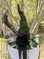 Forest Shadow | Green & Black Witch Hat – Moonspell Hollow™