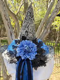 Blue Relic | Grey & Blue Vintage Witch Hat – Moonspell Hollow™