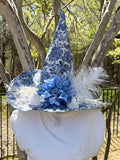 Porcelain Moon | Blue Toile Witch Hat – Moonspell Hollow™